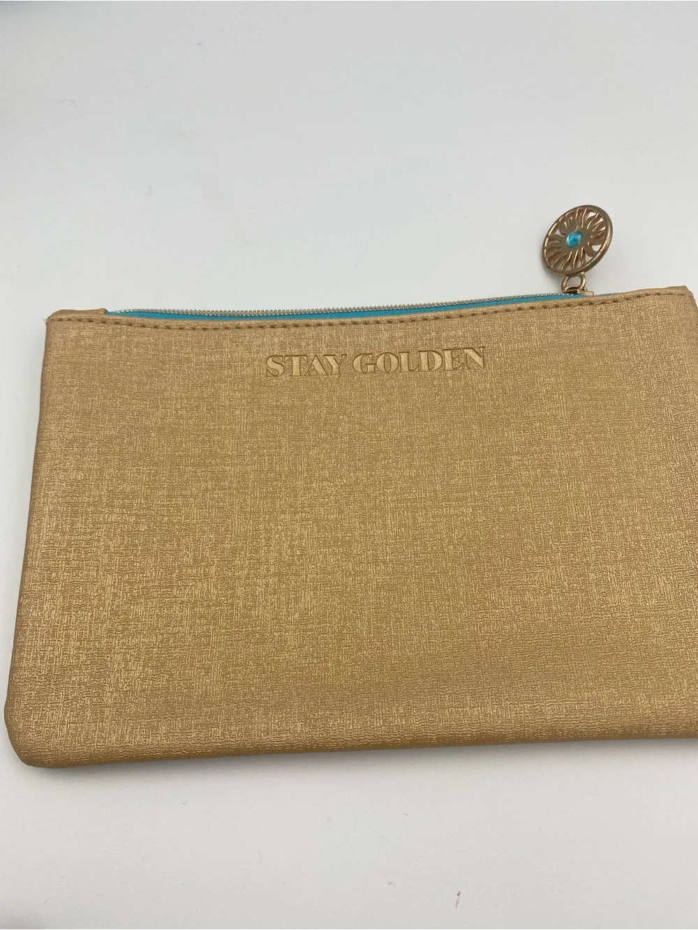 ipsy Assorted Colorful Cosmetic Pouch Set - Pink Heart & Blue 'Power Moves'